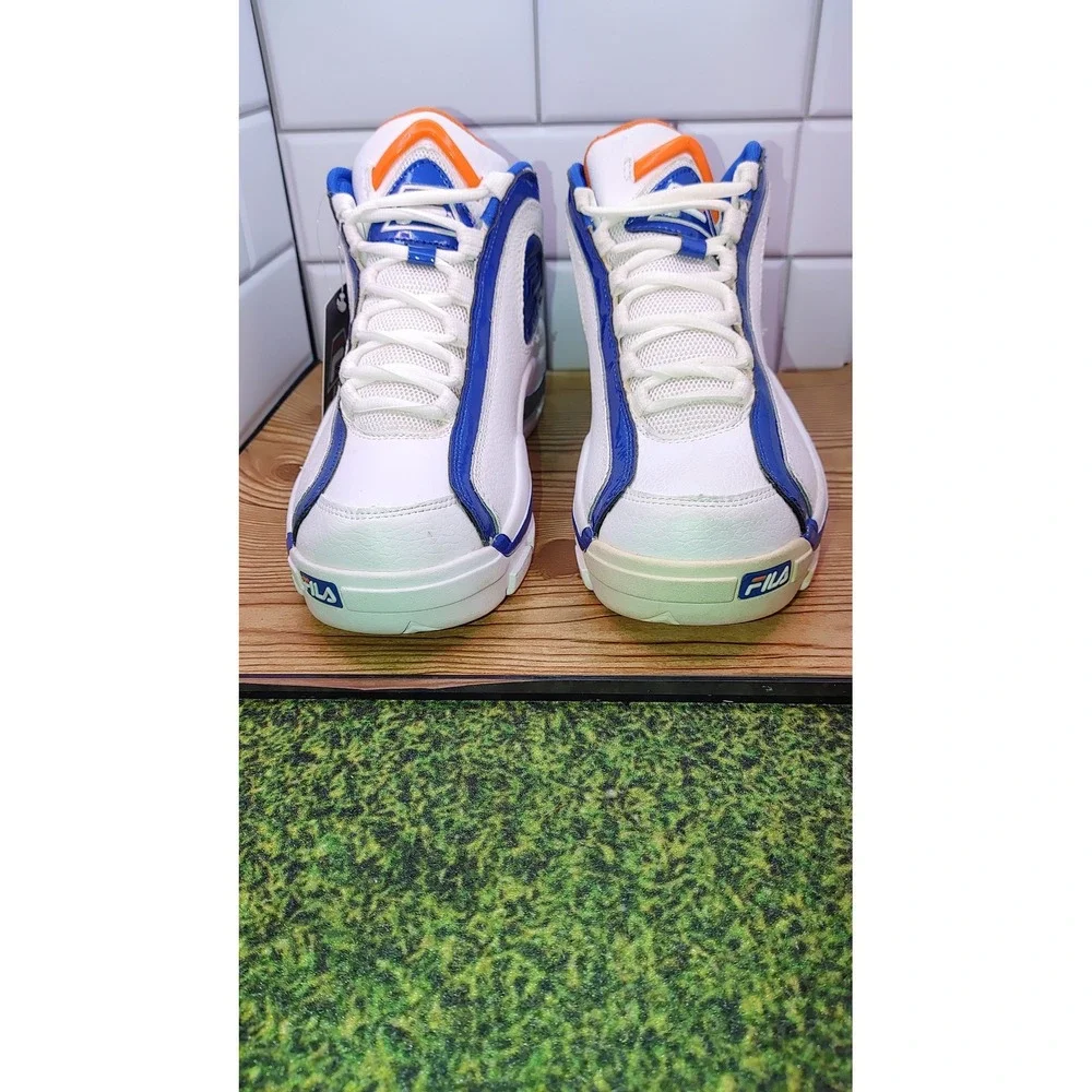 FILA 96 Basketball Sneakers Mens 8 White Blue New With Flaws Retro Grant Hill 2